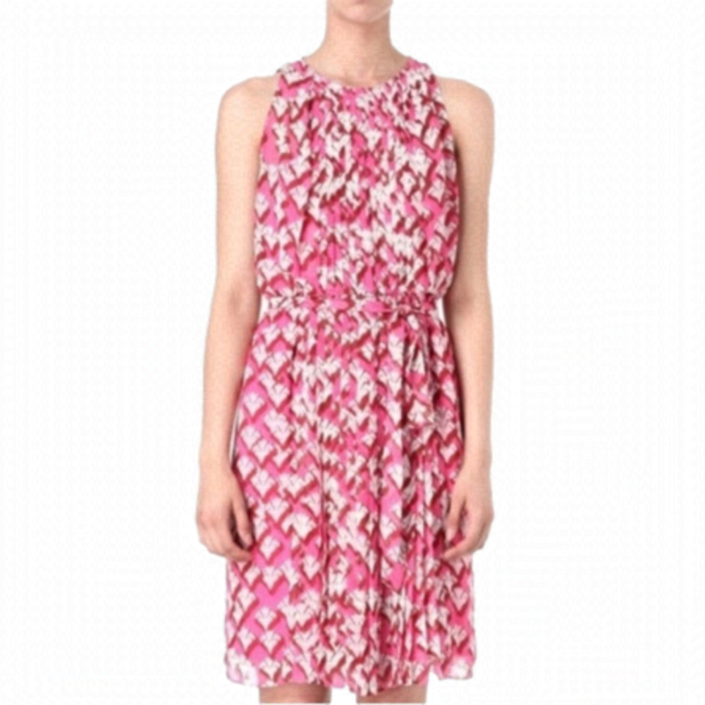 Diane Von Furstenberg Ria Pleated Halter Dress